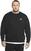 Fitness Sweatshirt Nike Club Crew Mens Fleece Black/White XL Fitness Sweatshirt
