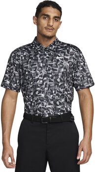 Polo-Shirt Nike Dri-Fit Tour Confetti Print Mens Polo Light Smoke Grey/White M - 1