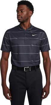 Риза за поло Nike Dri-Fit Victory Ripple Mens Polo Black/Dark Smoke Grey/White XL - 1