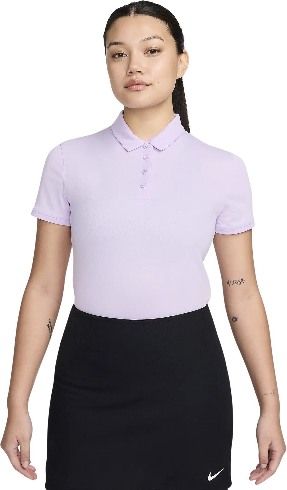 Polo-Shirt Nike Dri-Fit Victory Solid Womens Polo Violet Mist/Black M Polo-Shirt