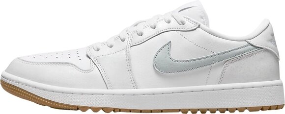 Chaussures de golf pour hommes Nike Air Jordan 1 Low G Golf Shoes White/Gum Medium Brown/Pure Platinum 40,5 - 1