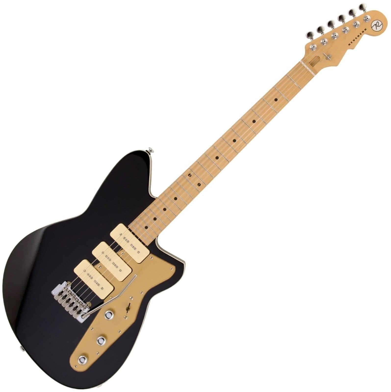 E-Gitarre Reverend Guitars Jetstream 390 W 2024 Midnight Black