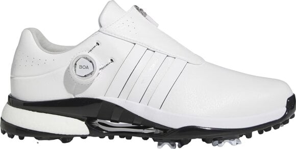 Chaussures de golf pour hommes Adidas Tour360 24 BOA Boost Mens Golf Shoes White/Cloud White/Core Black 42 - 1