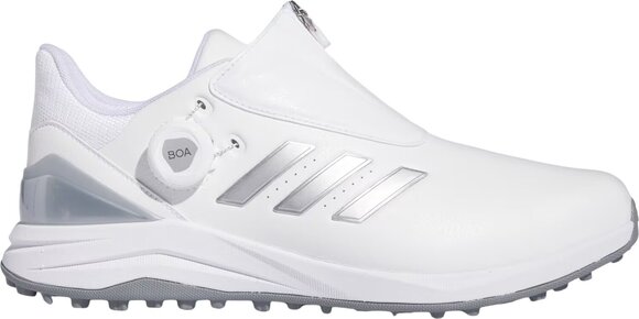 Férfi golfcipők Adidas Solarmotion BOA 24 Spikeless Mens Golf Shoes White/Silver Metallic/Blue Burst 44 - 1