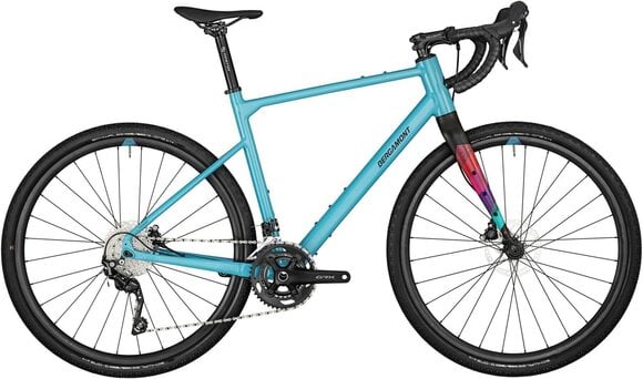 Gravel / Cyclocross Bike Bergamont Grandurance 6 FMN Shimano GRX FD-RX400 2x10 Shiny Ice Blue 49 Shimano 2023 - 1