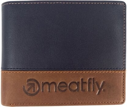 Geldbörse, Umhängetasche Meatfly Eddie Premium Leather Wallet Navy/Brown Geldbörse - 1