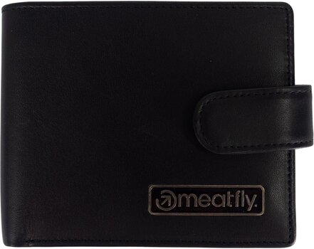 Denarnico, naramna torba Meatfly Nathan Premium Leather Wallet Black Denarnica - 1