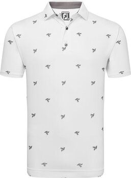 Риза за поло Footjoy Thistle Print Lisle White M - 1