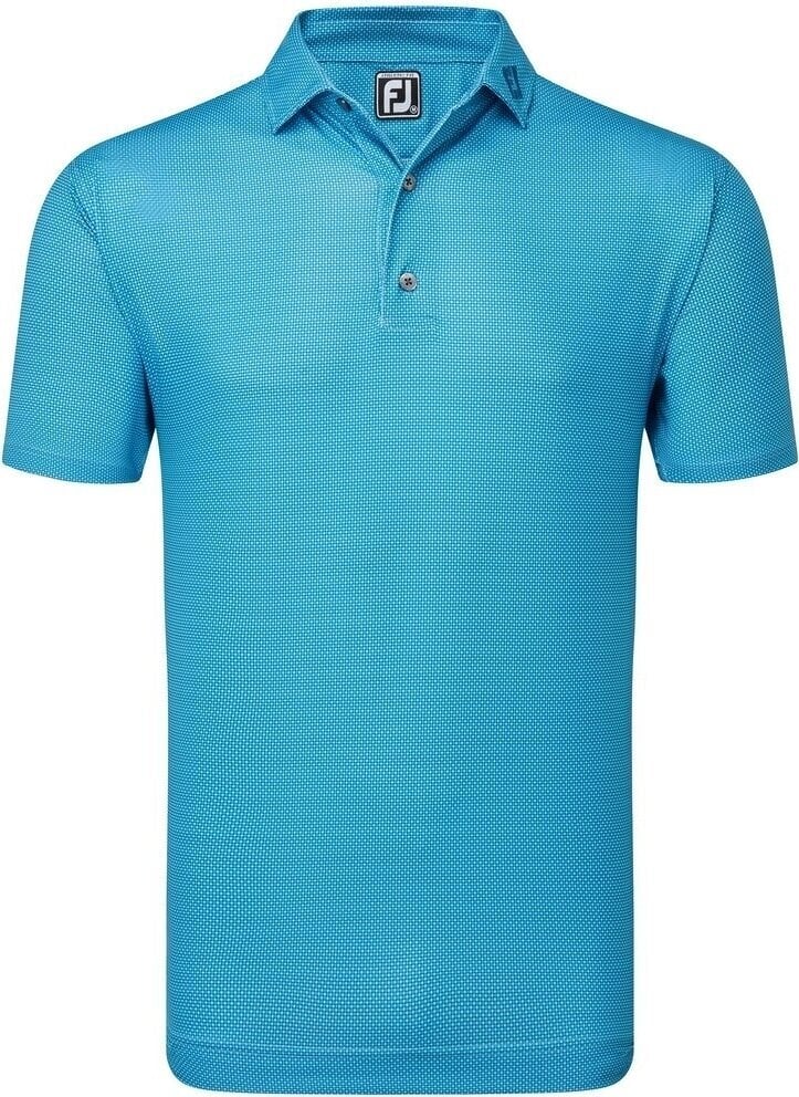 Polo Shirt Footjoy Octagon Print Lisle Blue Sky L