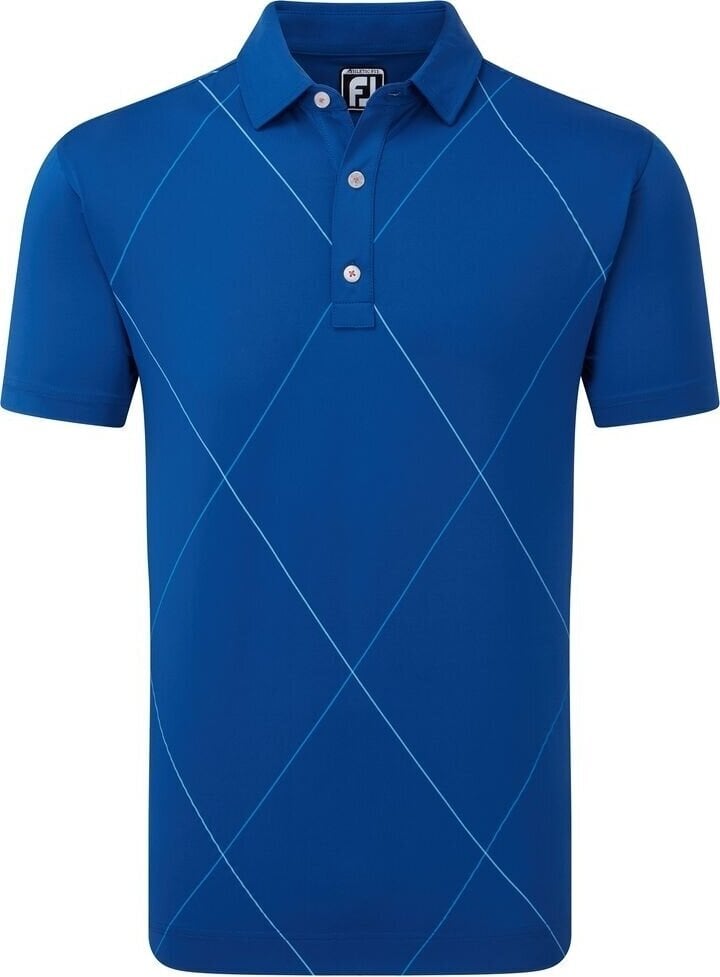 Polo-Shirt Footjoy Raker Print Lisle Deep Blue L