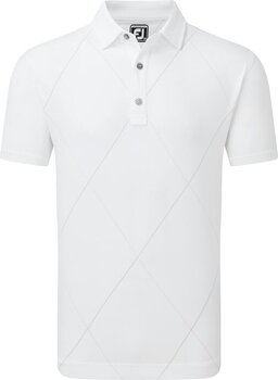 Camiseta polo Footjoy Raker Print Lisle Blanco M - 1