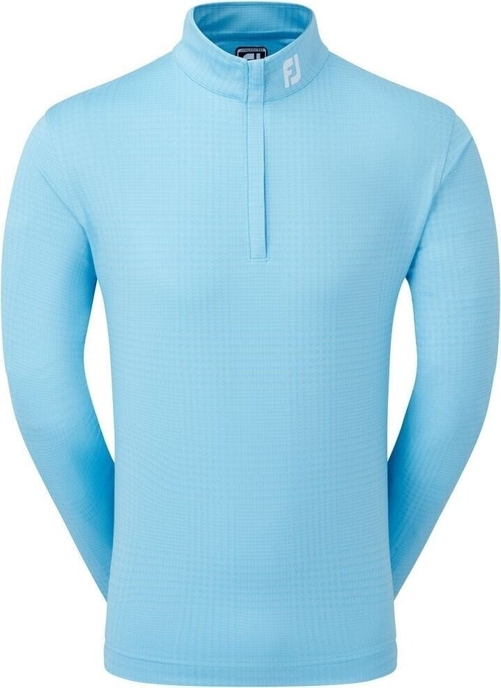 Hættetrøje/Sweater Footjoy Glen Plaid Print Chill-Out Blue Sky XL