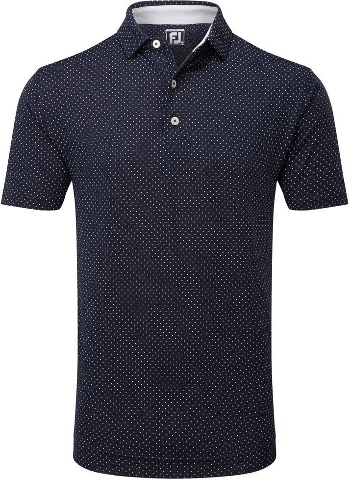 Polo Shirt Footjoy Stretch Dot Print Lisle Navy/White XL