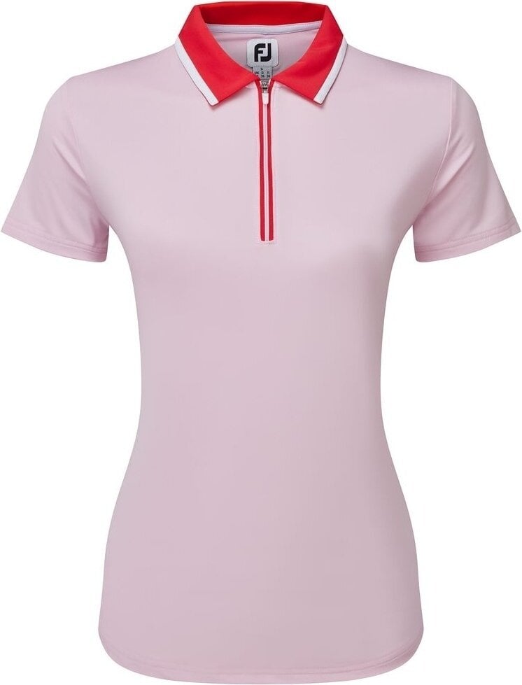 Chemise polo Footjoy Colour Block Lisle Pink/Red S