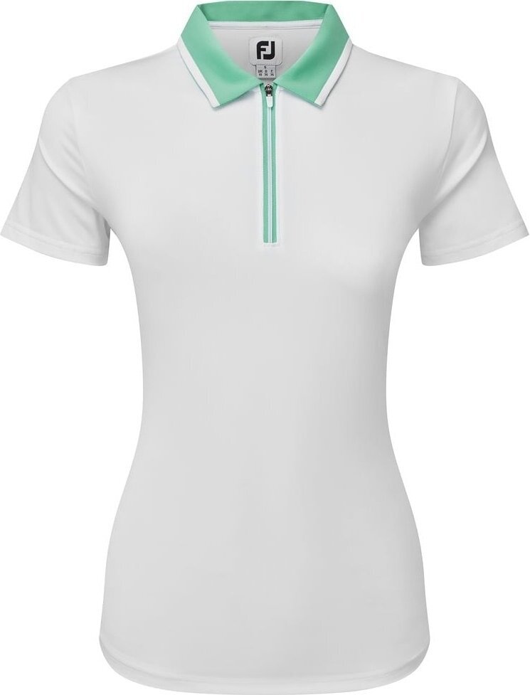 Camiseta polo Footjoy Colour Block Lisle White/Mint S