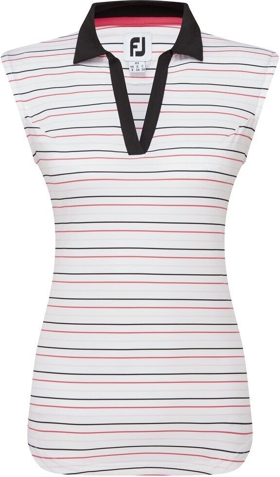 Camiseta polo Footjoy Sleeveless Striped Lisle Black XS
