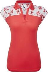 Polo košile Footjoy Blocked Floral Print Lisle Red