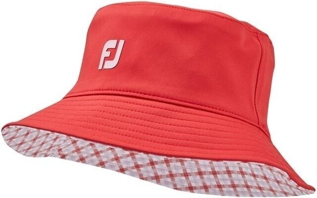 Kapelusz Footjoy Reversible Bucket Hat Red/Gingham