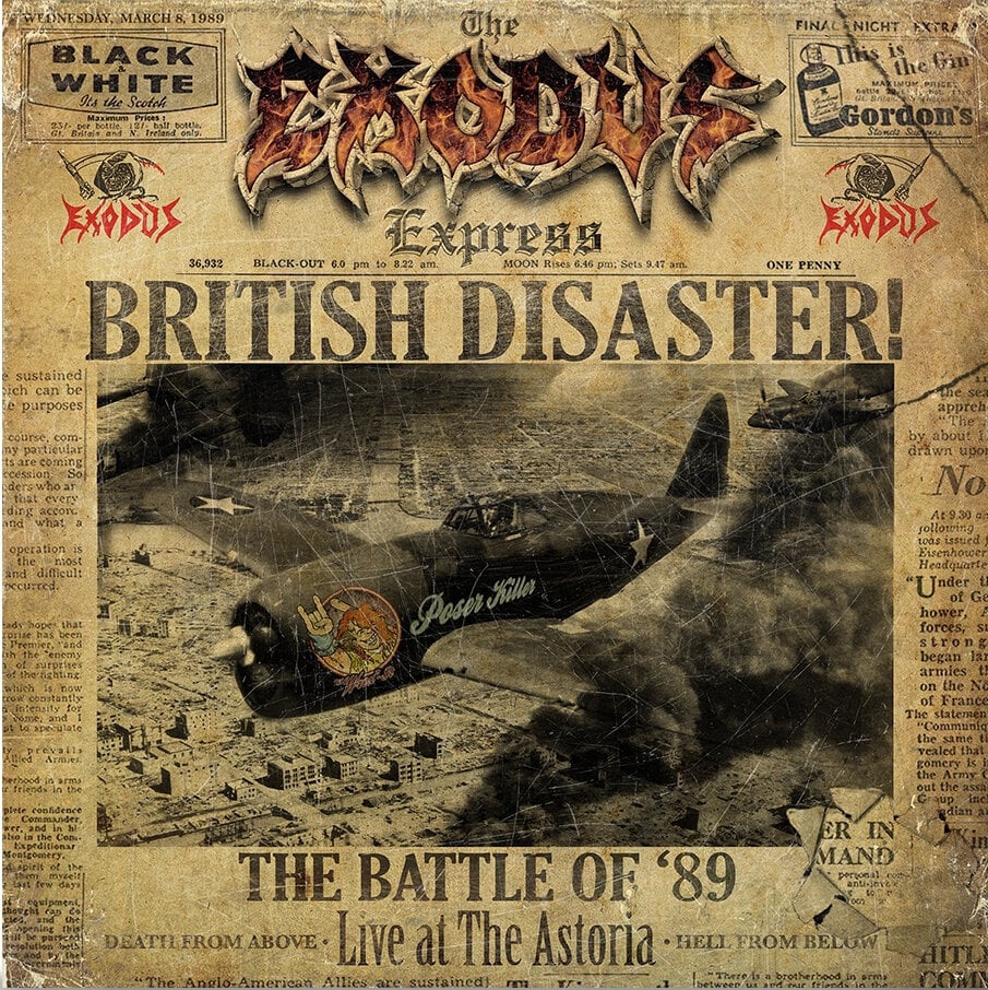 Vinyl Record Exodus - British Disaster: The Battle of '89 (Live At The Astoria) (Gold Coloured) (2 LP)