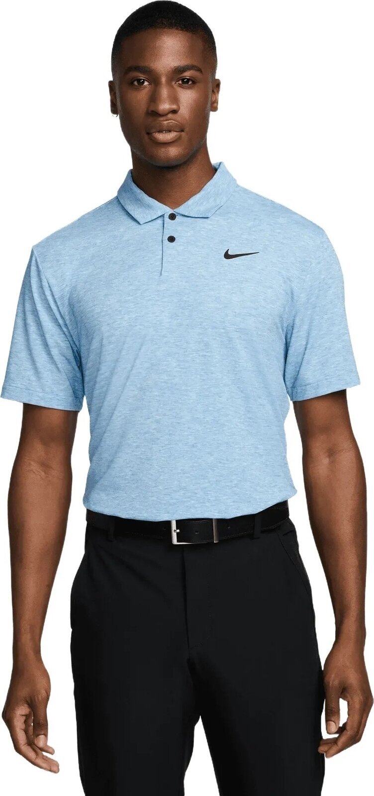Риза за поло Nike Dri-Fit Tour Heather Mens Polo Light Photo Blue/Black M Риза за поло