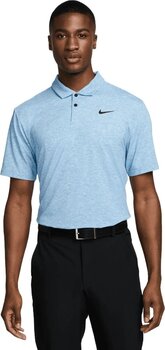Koszulka Polo Nike Dri-Fit Tour Heather Mens Polo Light Photo Blue/Black XL - 1