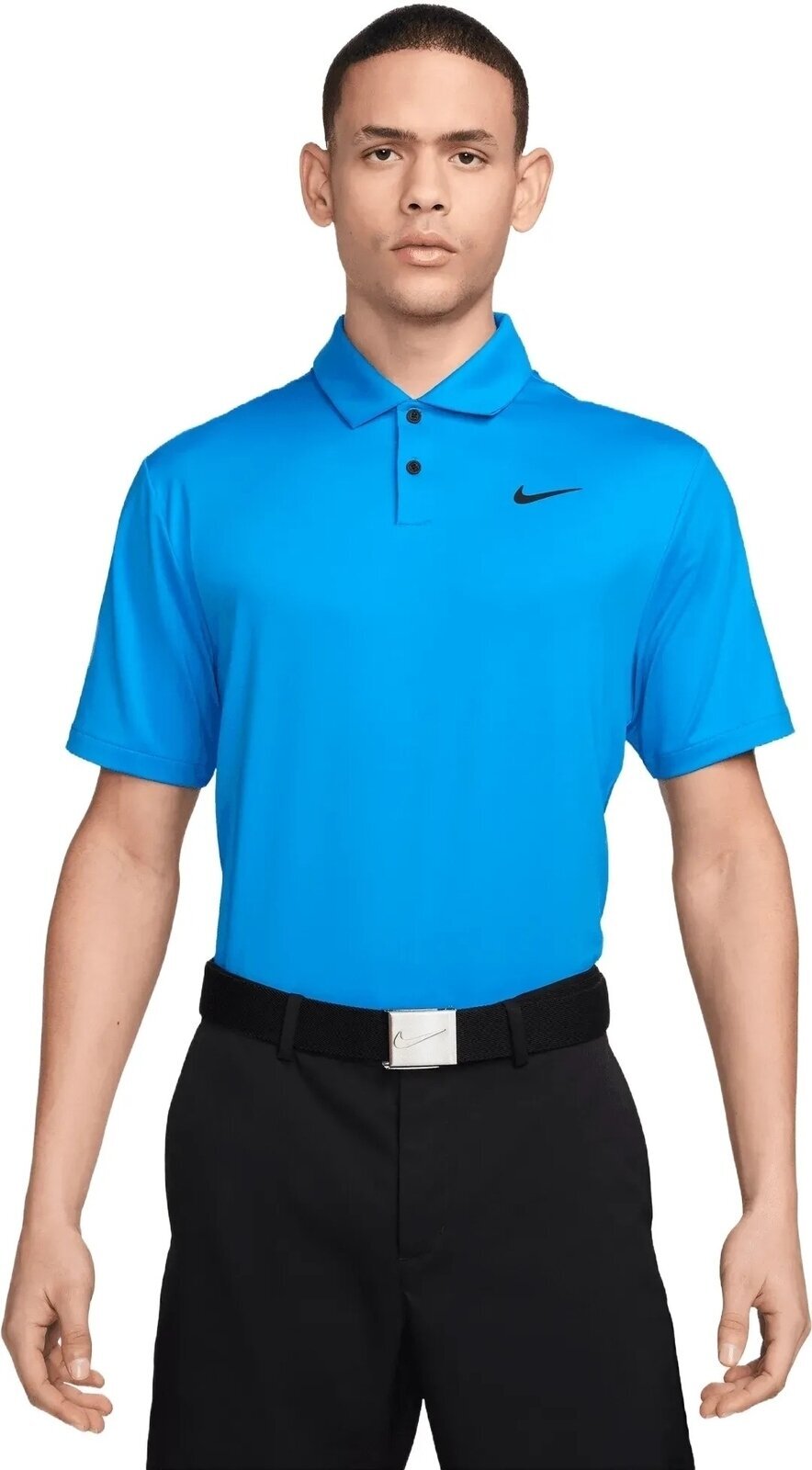 Polo Shirt Nike Dri-Fit Tour Solid Mens Polo Light Photo Blue/Black L