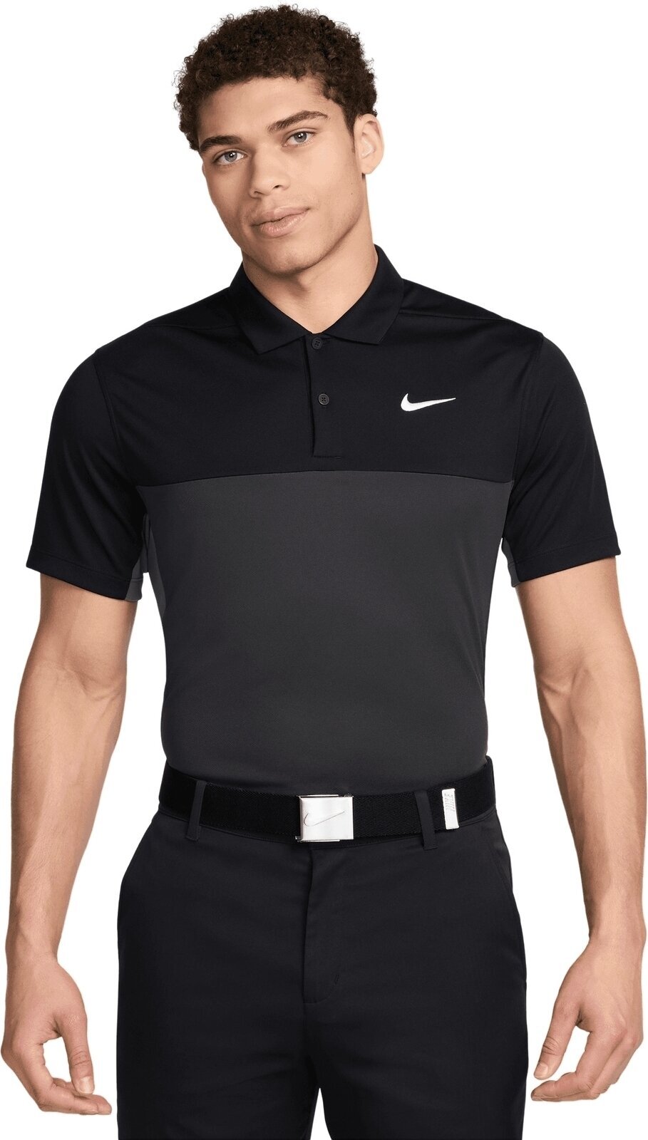 Poloshirt Nike Dri-Fit Victory+ Mens Polo Black/Iron Grey/Dark Smoke Grey/White 2XL Poloshirt