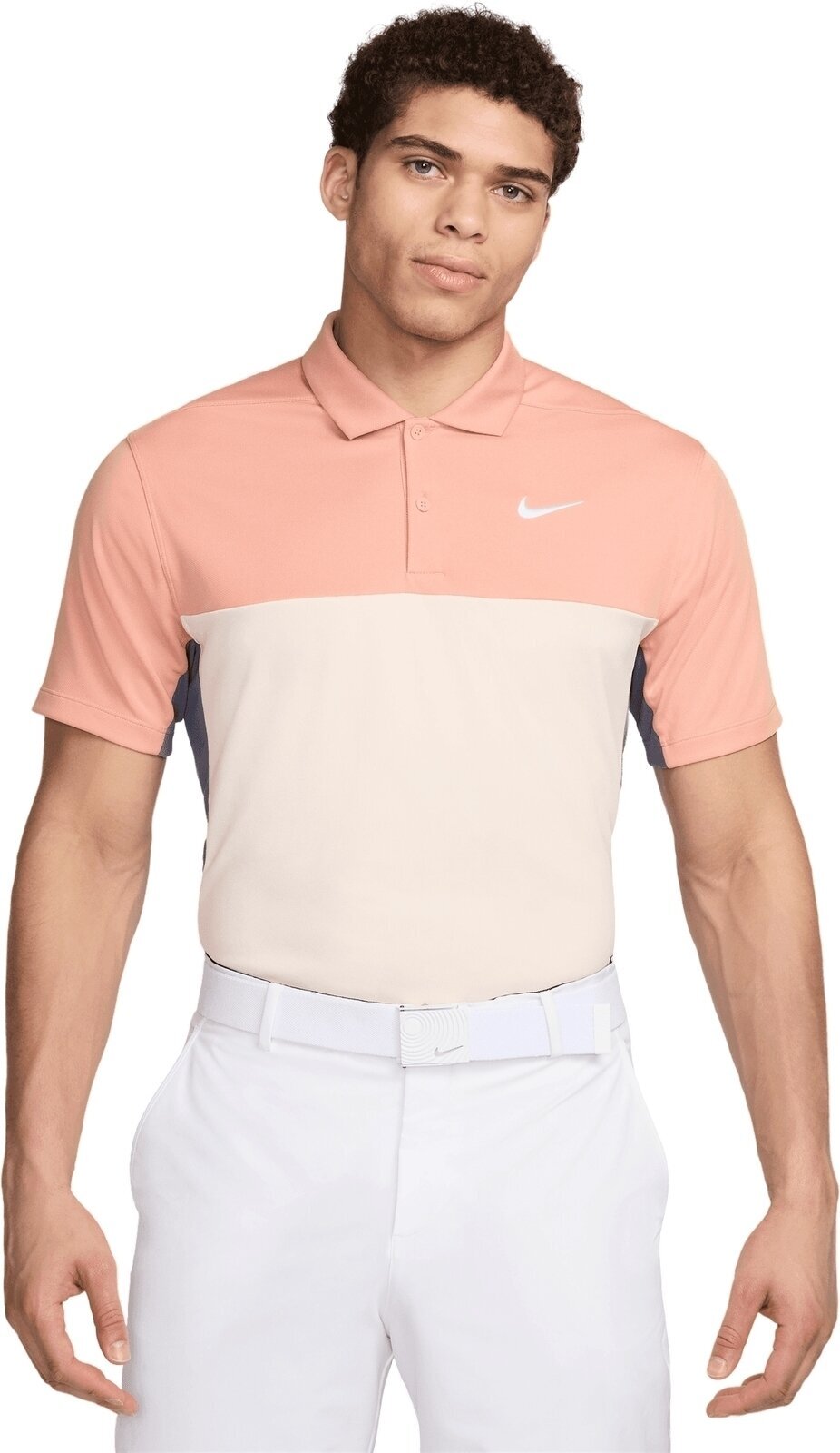 Polo Nike Dri-Fit Victory+ Mens Polo Light Madder Root/Light Carbon/White L