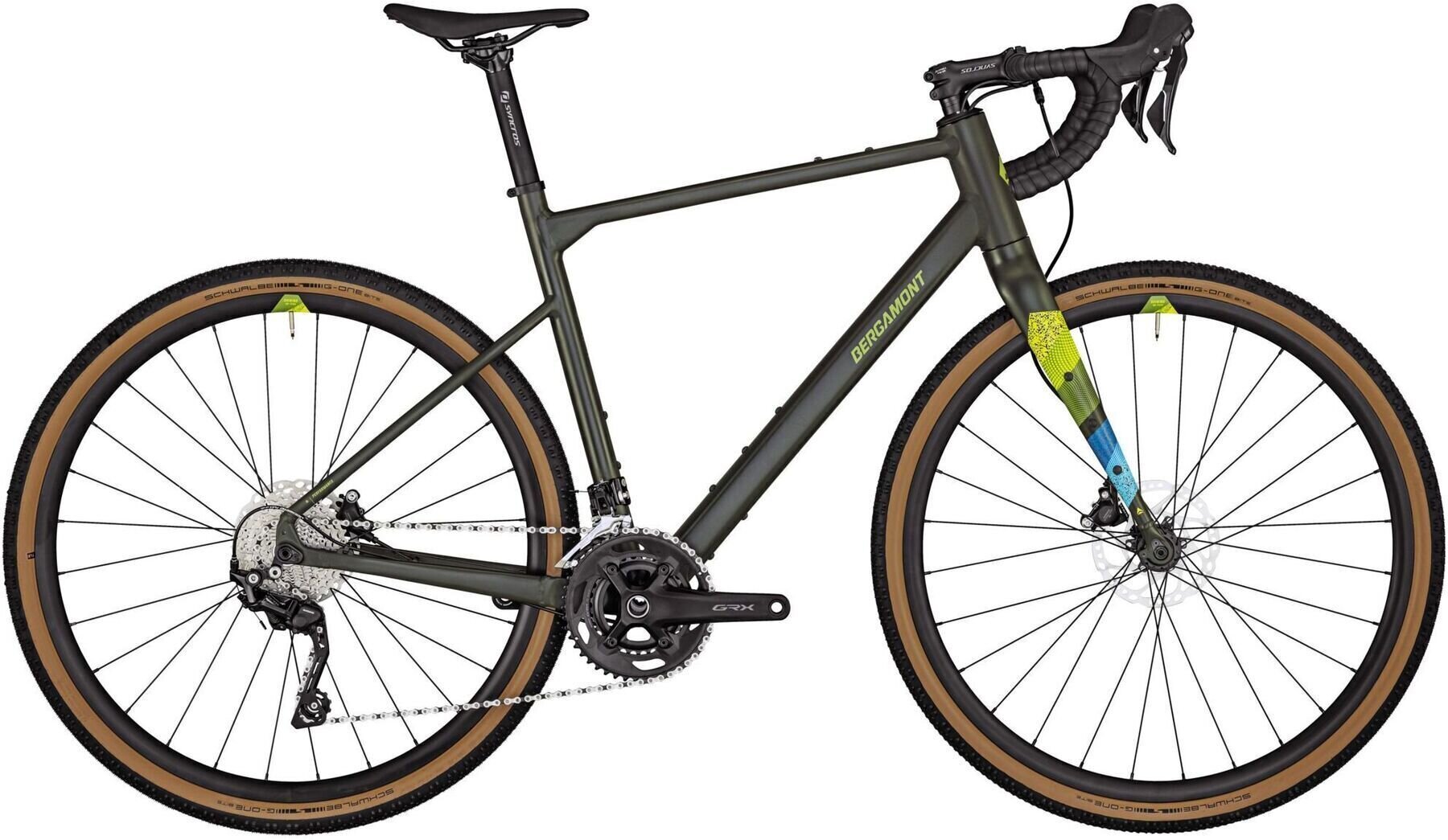 Gravel / Cyclocross Bike Bergamont Graduance 6 Shimano GRX RD-RX400 2x10 Matt Dark Olive Green 52 Shimano 2024