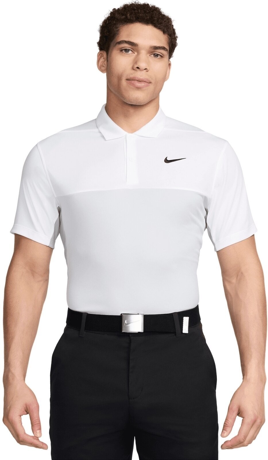Polo Shirt Nike Dri-Fit Victory+ Mens Polo White/Light Smoke Grey/Pure Platinum/Black M