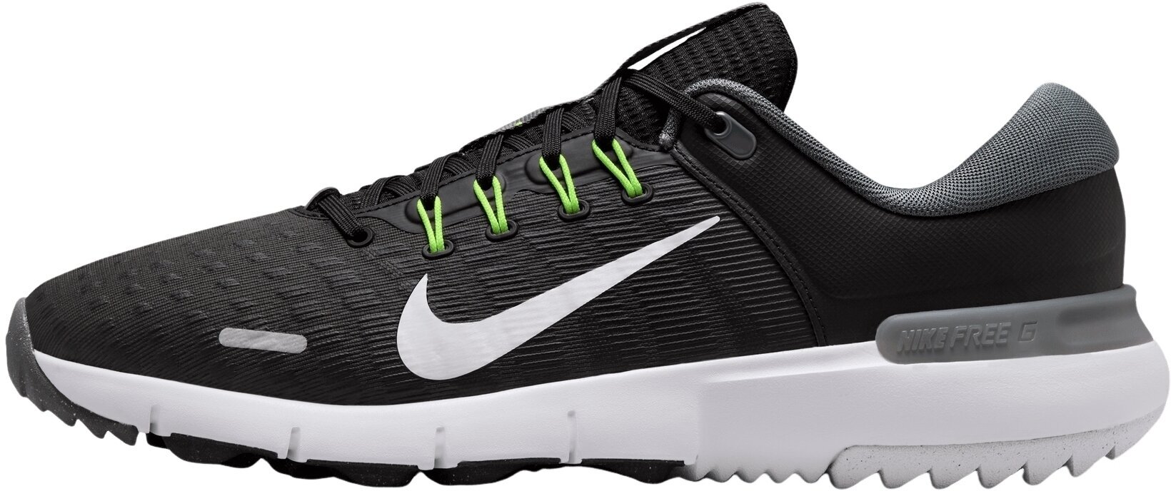 Herren Golfschuhe Nike Free Golf Unisex Shoes Black/White/Iron Grey/Volt 44