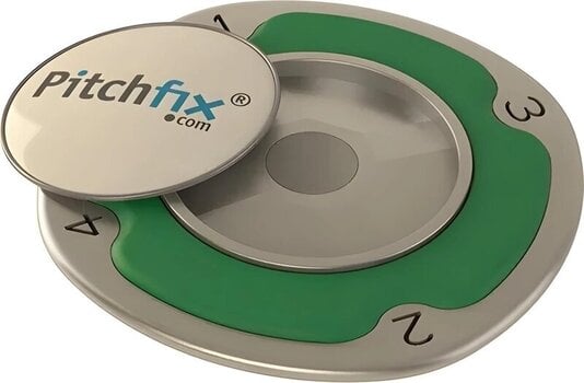 Golf Ball Marker Pitchfix Multimarker Poker Chip Green - 1