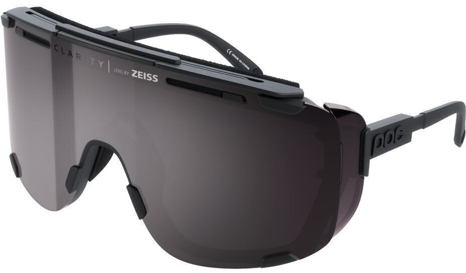 Outdoor Sunglasses POC Devour Glacial Uranium Black/Clarity Universal Sunny Grey Outdoor Sunglasses