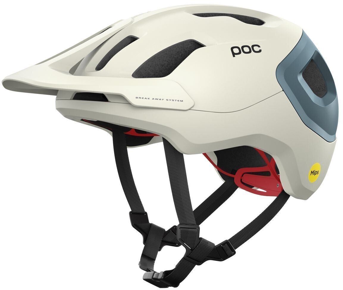 Cyklistická helma POC Axion Race MIPS Selentine Off-White/Calcite Blue Matt 59-62 Cyklistická helma