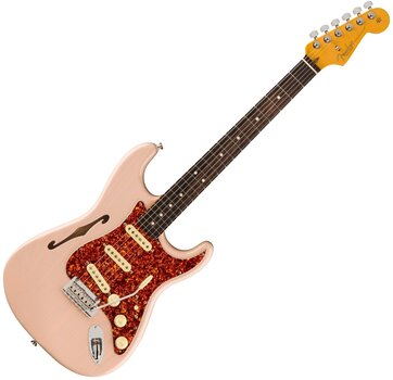 Electric guitar Fender FSR American Professional II Stratocaster Thinline RW Transparent Shell Pink - 1