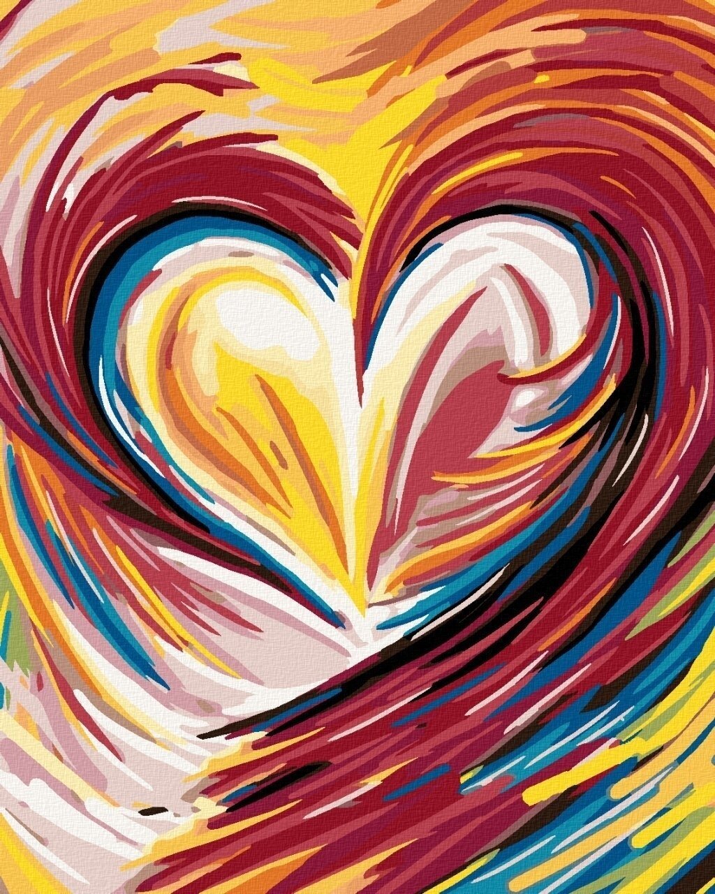 Диамантено рисуване Zuty Рисувано с дъга сърце