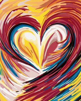 Диамантено рисуване Zuty Рисувано с дъга сърце - 1
