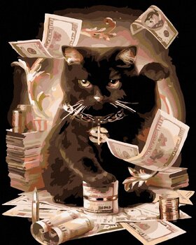 Diamantové maľovanie Zuty Čierna mačka - 1