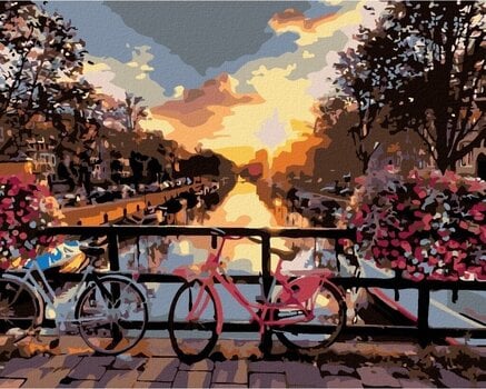 Диамантено рисуване Zuty Велосипеди и цветя - 1