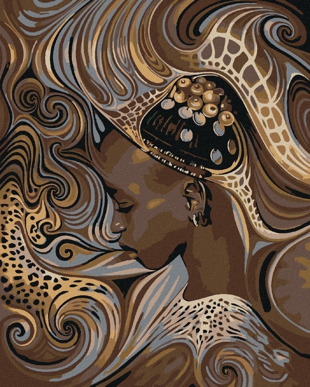 Diamantové malování Zuty Africká domorodá dívka