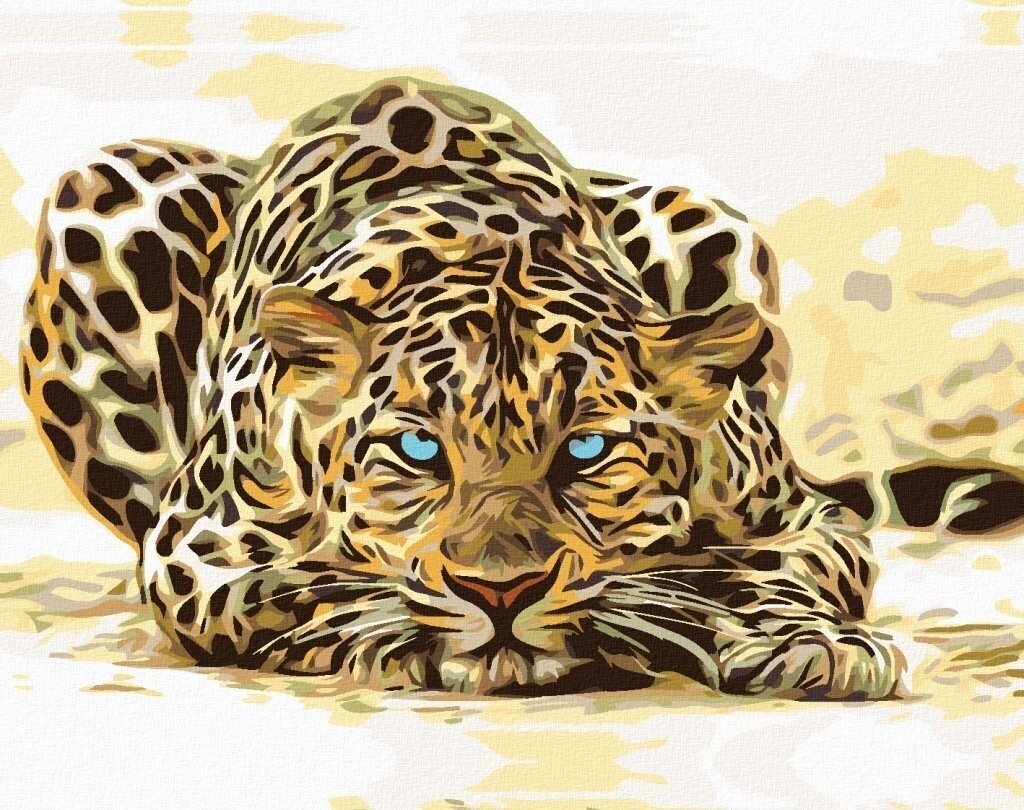 Diamantmalerei Zuty Diamantmalerei Drohender Leopard