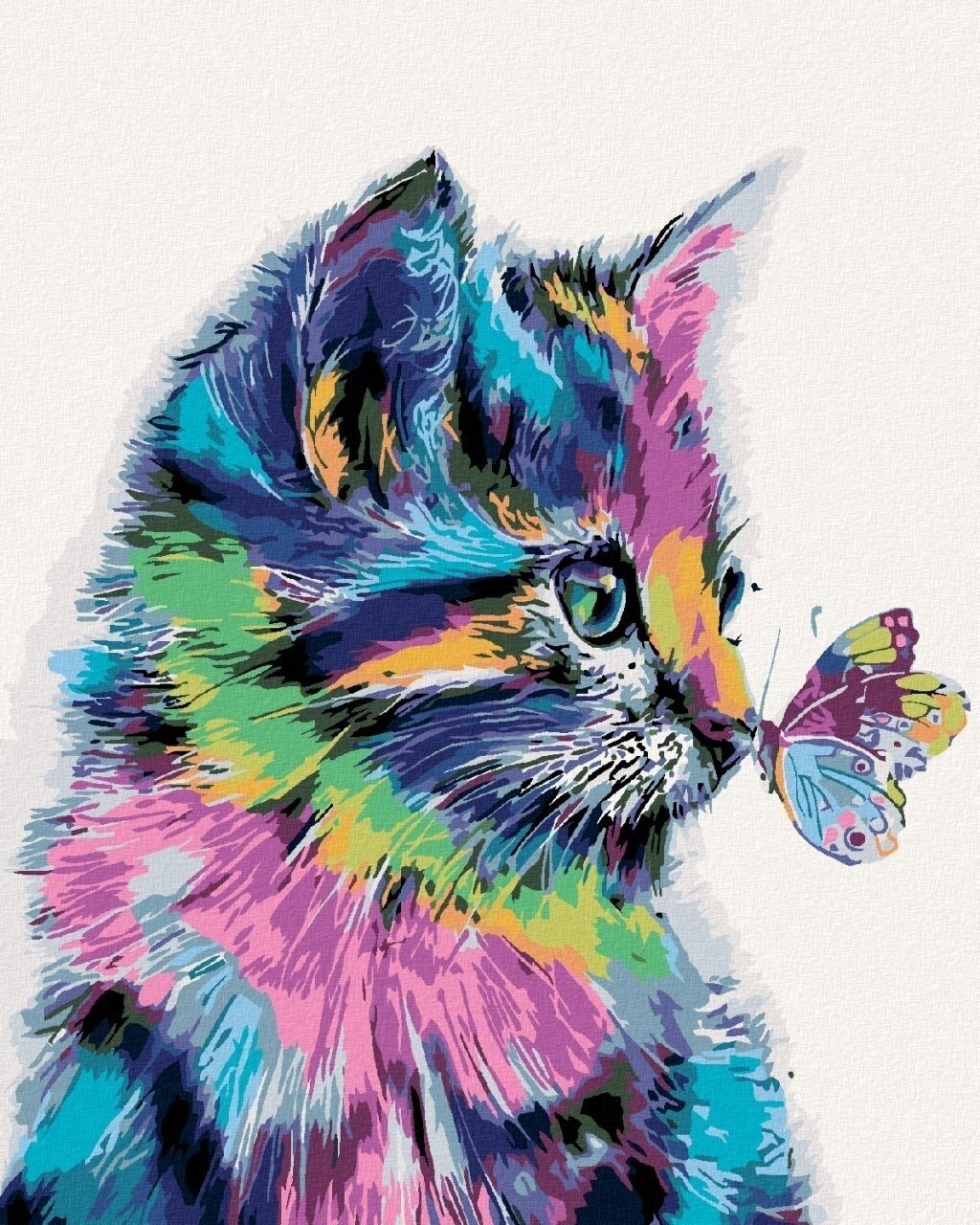 Diamantna slika Zuty Kitty z metuljčkom