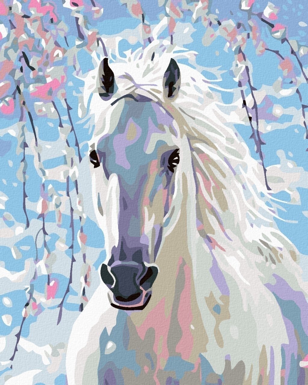 Диамантено рисуване Zuty бял кон