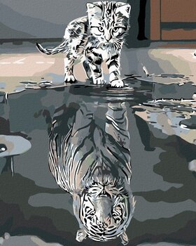 Диамантено рисуване Zuty Коте или Тигър - 1