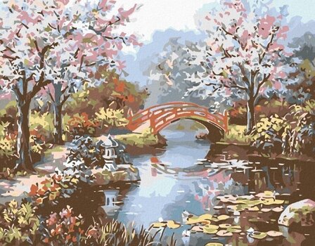 Диамантено рисуване Zuty Японска градина - 1