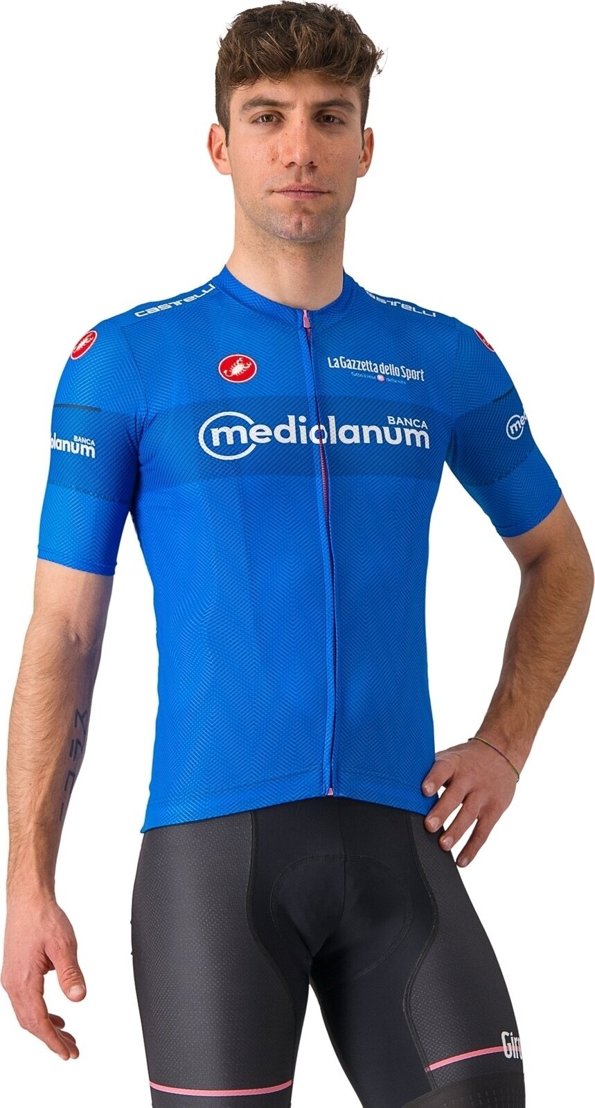 Cyklodres/ tričko Castelli Giro107 Classification Jersey Azzurro L