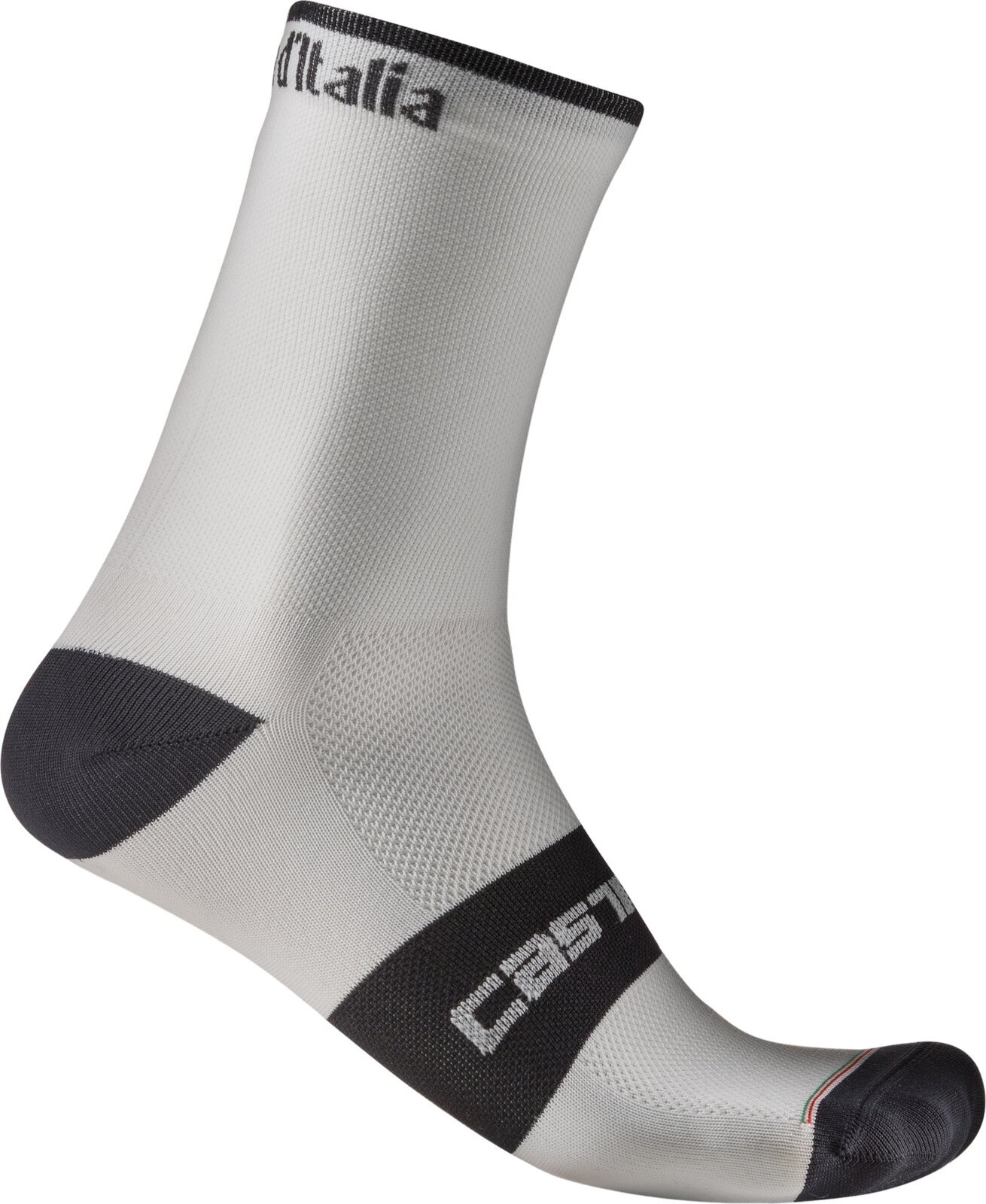 Чорапи за колоездене Castelli Giro107 18 Sock Bianco S Чорапи за колоездене