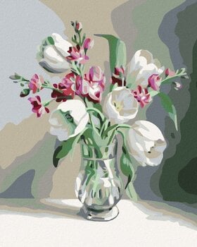 Diamant schilderij Zuty White Tulips - 1