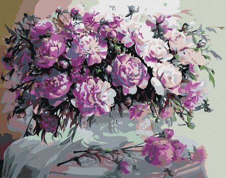 Диамантено рисуване Zuty Виолетови божури - 1