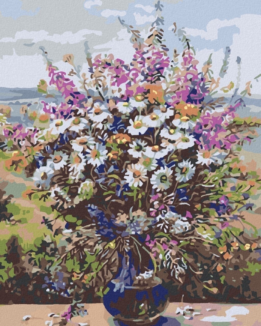 Peinture au diamant Zuty Bouquet d'été dans un vase en verre